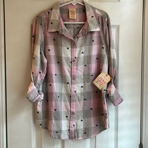 NWT Girls Button Down Top